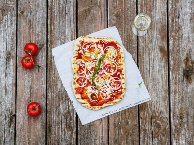 Vegan Summer Grilling with Colavita: grilled pizza, vegan grilled pizza