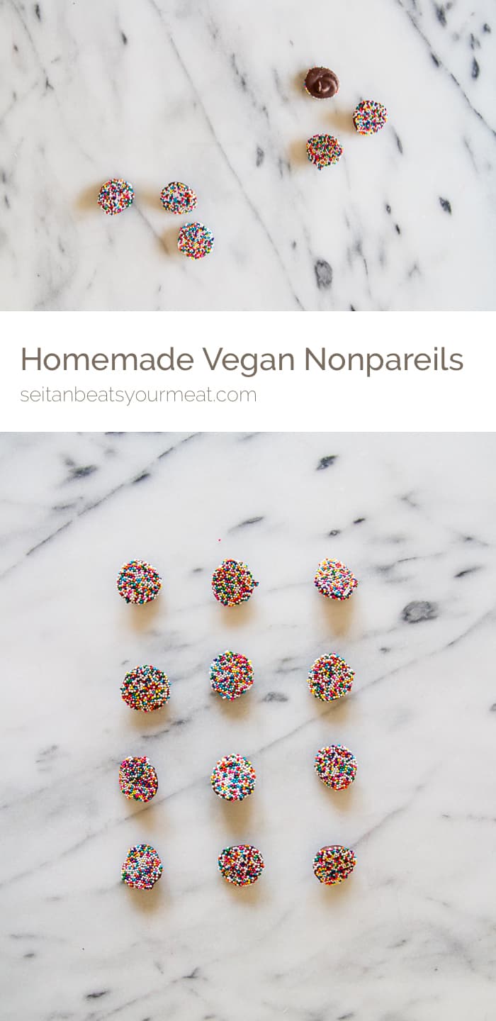 Homemade Vegan Nonpareils | Seitan Beats Your Meat