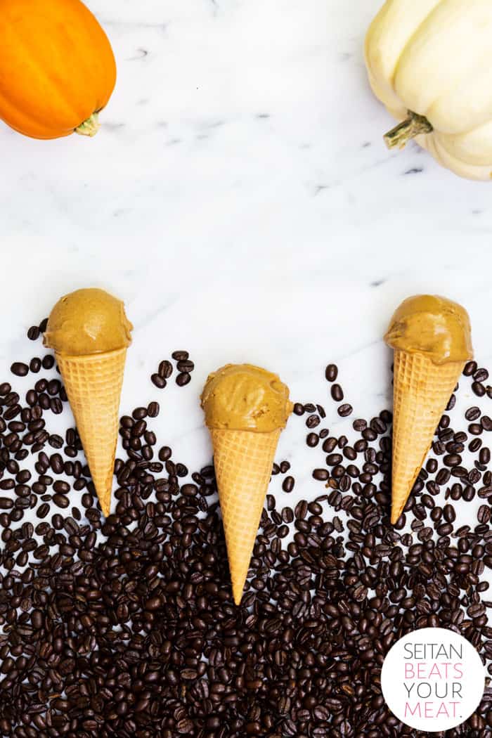 Pumpkin latte ice cream cones