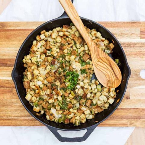 Vegan Stuffing with Sage and Parsley