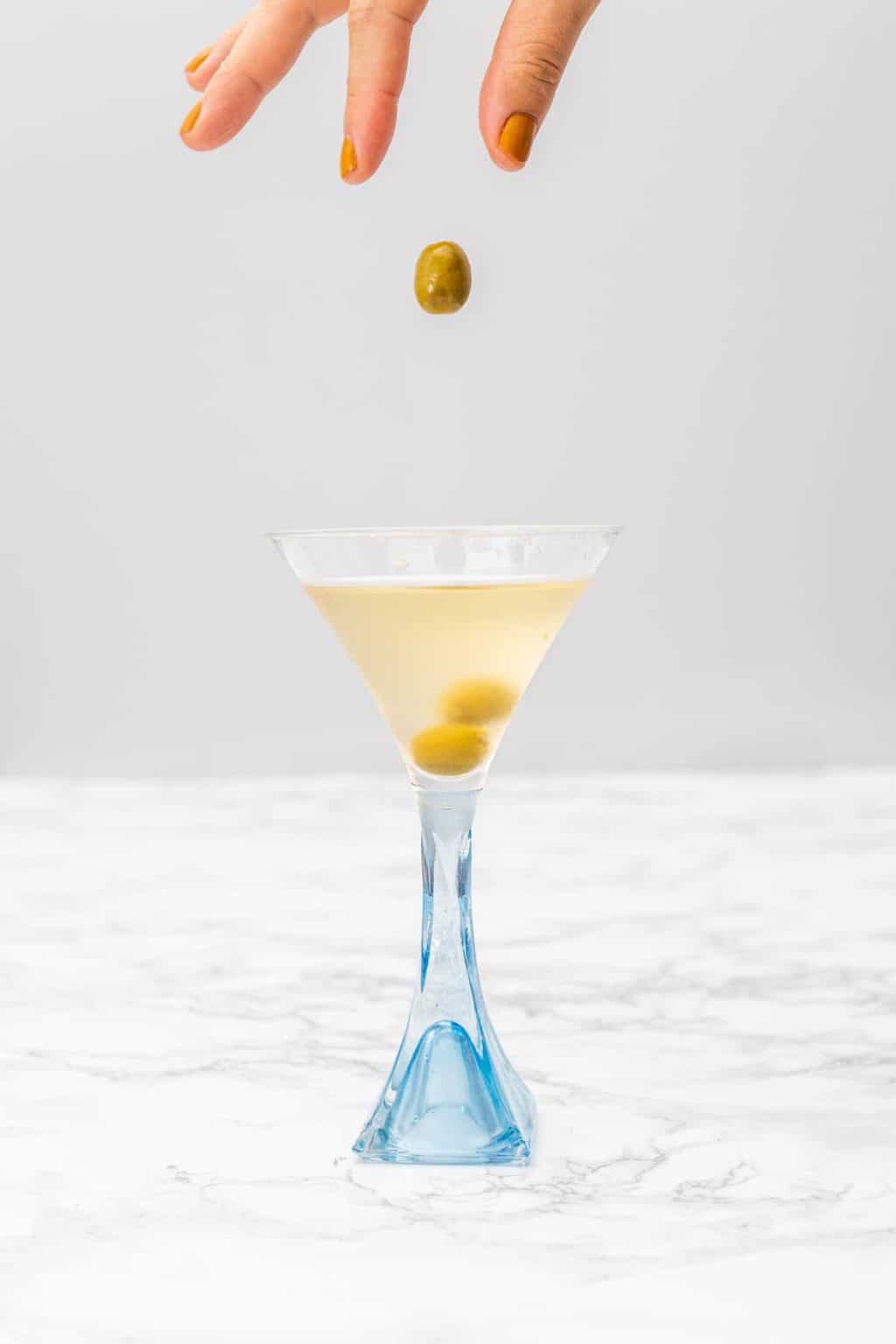 Dirty Gin Martini with Olive Brine
