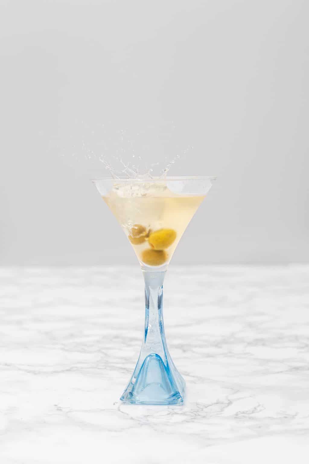 Dirty Gin Martini with Olive Brine